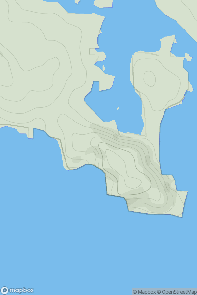 Thumbnail image for Meall Mor [Barra to Barra Head] showing contour plot for surrounding peak